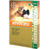 Краплі проти паразитів Bayer Advocate для собак до 4 кг, 1 піпетка