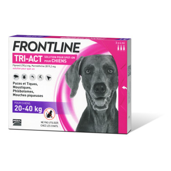 Капли Boehringer Ingelheim Frontline TRI-ACT от блох и клещей для собак, L, 20-40 кг, цена за 1 пипетку