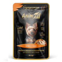 Вологий корм AnimAll для собак, качка, пауч, 80г