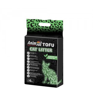 Соєвий наповнювач AnimAll Tofu Green Tea з ароматом зеленого чаю, для котів, 6 літрів (2,6 кг)