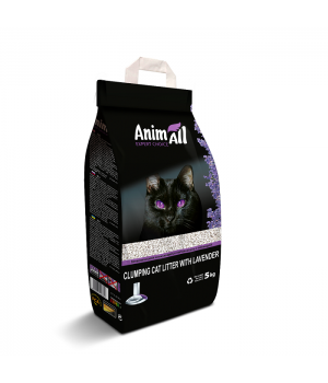 Бентонитовый наполнитель AnimAll с ароматом лаванды, для кошек, 5 кг