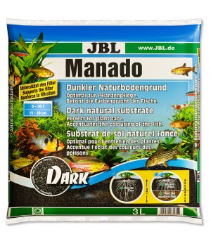 Тёмный натуральный субстрат JBL Manado Dark для аквариумов, 3 л