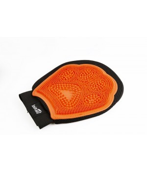 Перчатка для вычесывания шерсти AnimAll Groom для животных, оранжевая