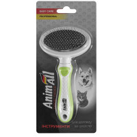 Пуходерка AnimAll Groom для животных, М, зеленая