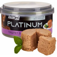 Влажный корм для кошек AnimAll Platinum, нежный паштет из утки, 70 г