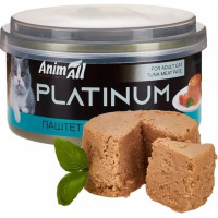 Вологий корм для котів AnimAll Platinum, ніжний паштет з тунця, 70 г