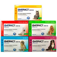 Краплі KRKA Фіпріст Спот-Он від бліх і кліщів для собак вагою 20-40 кг, 2.68 мл×3 піпетки, 1 піпетка