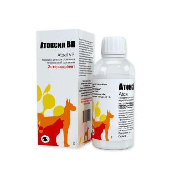 Ентеросорбент для собак та котів Атоксіл ВП 10,0г у флаконі №1
