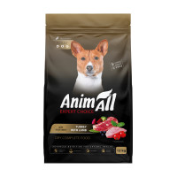 Сухий корм AnimAll для дорослих собак середніх порід зі свіжою індичкою та ягням, 12 кг