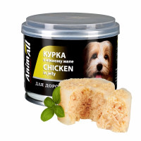 Влажный корм AnimAll для собак, курица в нежном желе, 195г