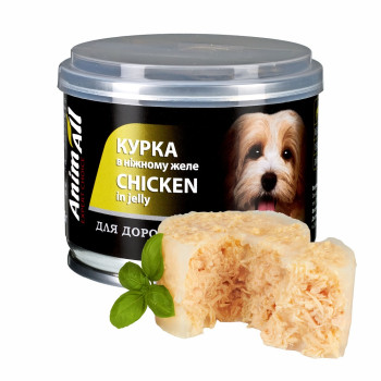 Влажный корм AnimAll для собак, курица в нежном желе, 195г