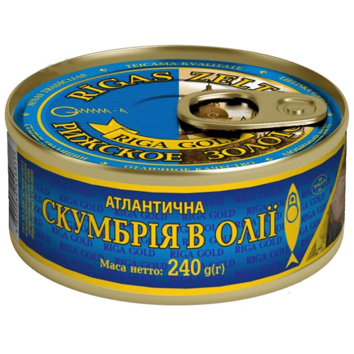 Скумбрія Ризьке золото атлантична в олії 240 г
