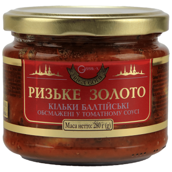 Кілька балтійська Ризьке золото смажена в томатному соусі 280 г