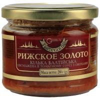 Кілька балтійська Ризьке золото смажена в томатному соусі з овочами 280 г