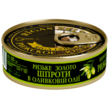 Шпроти Ризьке золото в оливковій олії 160 г