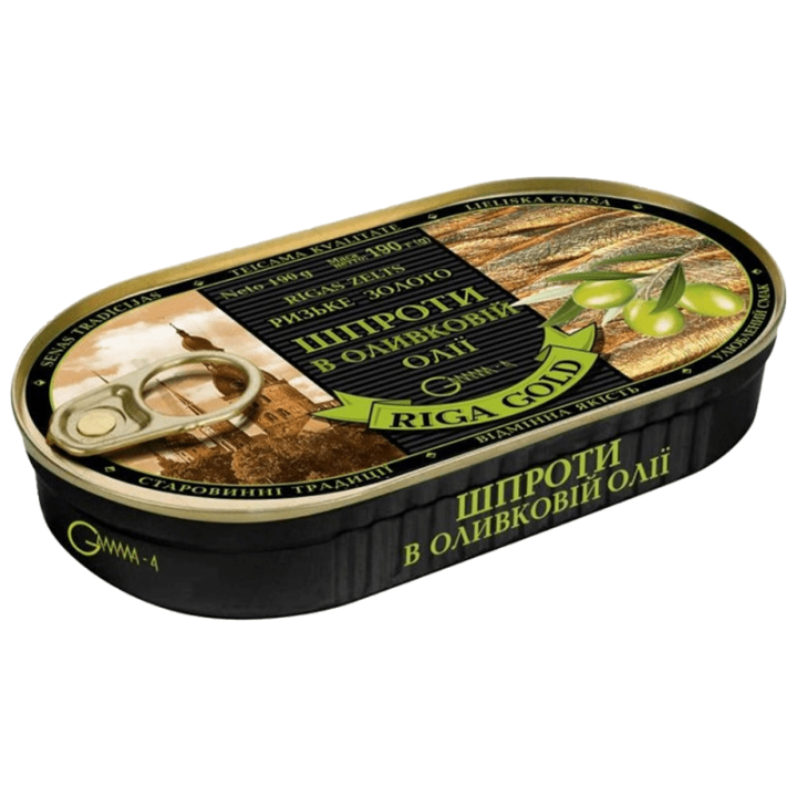 Шпроти Ризьке золото в оливковій олії 190 г