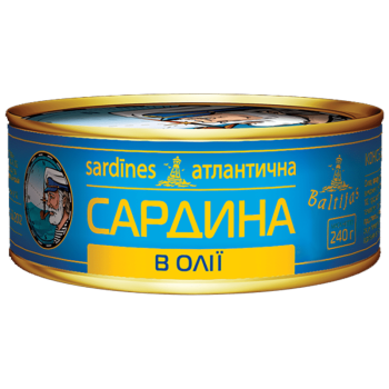 Сардина атлантична в олії Baltijas ж/б 240 г