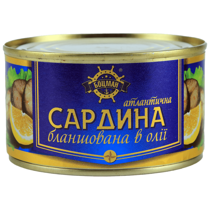 Сардина Боцман атлантична бланшована в олії 240 г