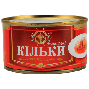 Кільки Боцман балтійські у томатному соусі 230 г