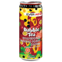 Напій безалкогольний EVER AID Bubble Tea Grapefruit Passon Fruit Mango, з/б, 0,33 л