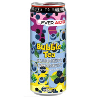 Напій безалкогольний EVER AID Bubble Tea Blueberry Blackberry, з/б, 0,33 л