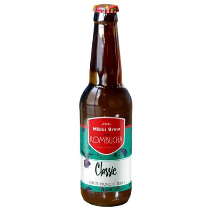 Напиток безалкогольный слабогазированный Mikki Brew Kombucha Classic, стекло, 0,35 л