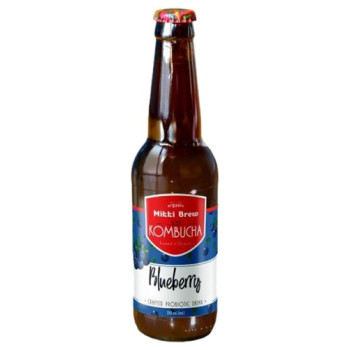 Напиток безалкогольный слабогазированный Mikki Brew Kombucha, Blueberry стекло, 0,35 л