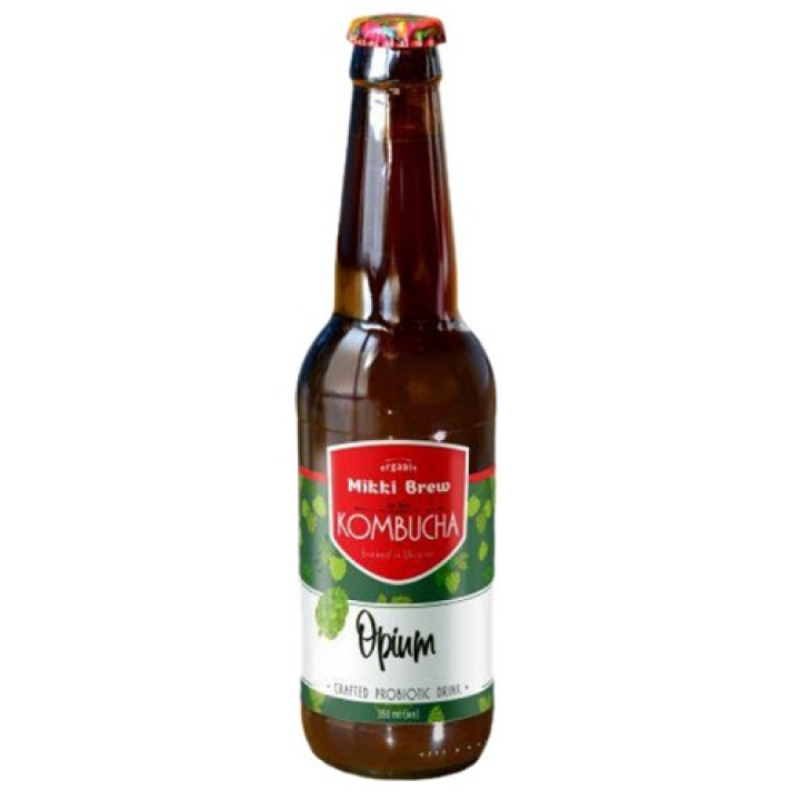 Напиток безалкогольный слабогазированный Mikki Brew Kombucha Opium, стекло, 0,35 л