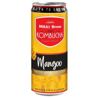 Напій безалкогольний сильногазований Mikki Brew Kombucha Mangoo, з/б, 0,33 л