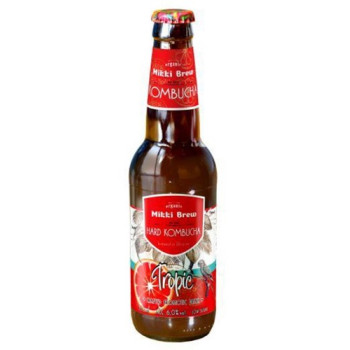 Напиток слабоалкогольный газированный Mikki Brew Kombucha Tropic, стекло, 0,35 л