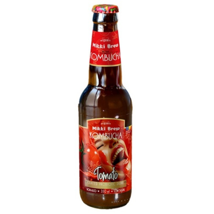 Напиток безалкогольный слабогазированный Mikki Brew Kombucha Tomato, стекло, 0,35 л