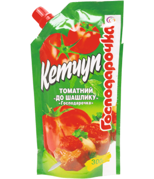 Кетчуп томатный к шашлыку "Господарочка" дой-пак 300 г (4820024793421)