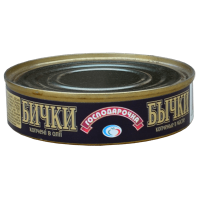 Бички копчені в олії "Господарочка" №2 150 г (4820024797412)