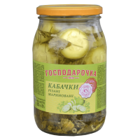 Кабачки маринованные "Господарочка" резаные 855 г (4820024798693)