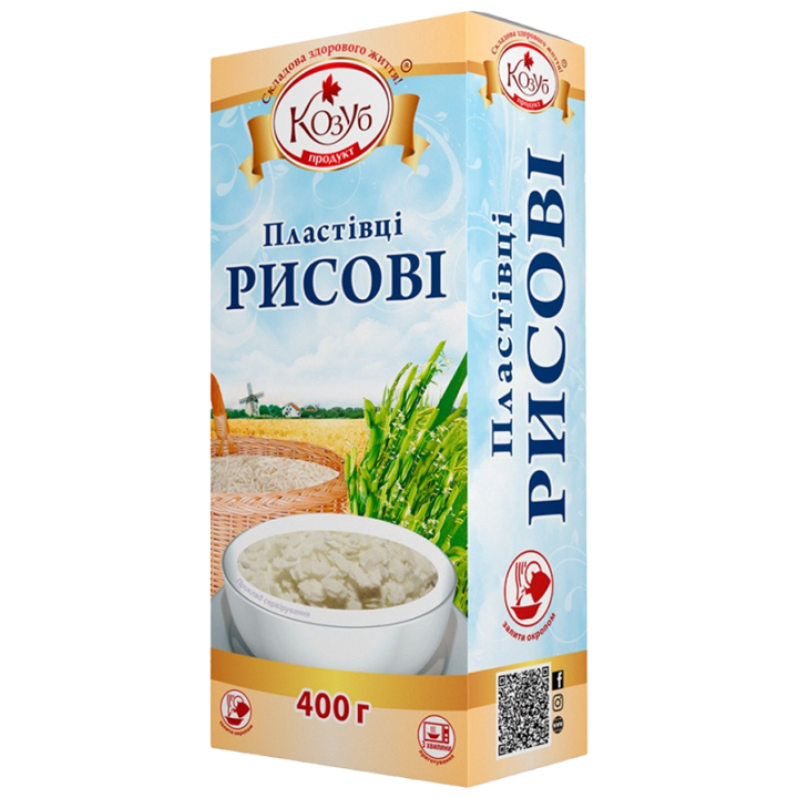 Пластівці Козуб Продукт рисові в пакеті 400 г