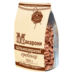 Макарони Козуб Продукт цільнозернові гребінці в пакеті 500 г