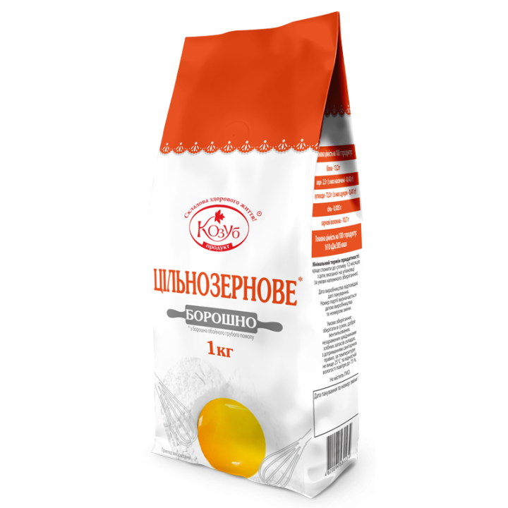 Борошно Козуб Продукт пшеничне цільнозернове 1 кг