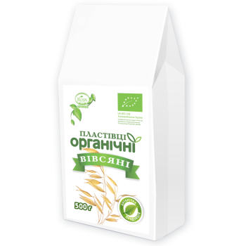 Пластівці Козуб Продукт ОРГАНІЧНІ вівсяні 500г
