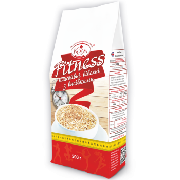 Пластівці Козуб Продукт вівсяні Фітнес з вісівками в пакеті 500 г