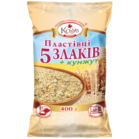 Пластівці Козуб Продукт 5 злаків + кунжут в пакете 400 г