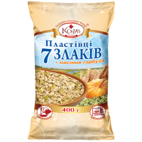 Пластівці Козуб Продукт 7 злаків+насіння гарбуза в пакеті 400 г