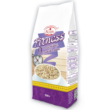 Пластівці Козуб Продукт суміш Фітнес 9 злаків+льон в пакеті 500 г