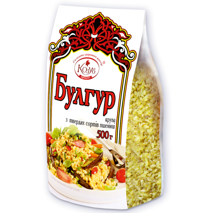 Крупа Козуб Продукт Булгур пшенична з твердих сортів пшениці 500 г