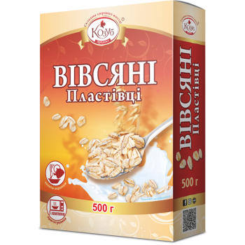 Пластівці Козуб Продукт вівсяні в коробці 500 г