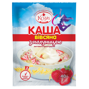 Каша Козуб Продукт вівсяна з полуницею 40 г