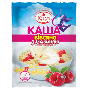 Каша Козуб Продукт вівсяна з малиною 40 г