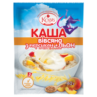 Каша Козуб Продукт вівсяна з персик + льон 40 г