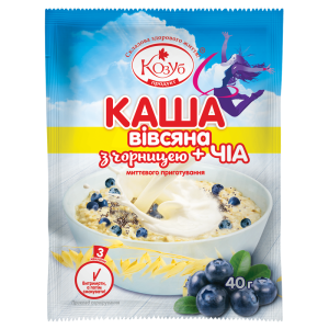 Каша Козуб Продукт вівсяна з чорницею + насіння чіа 40 г