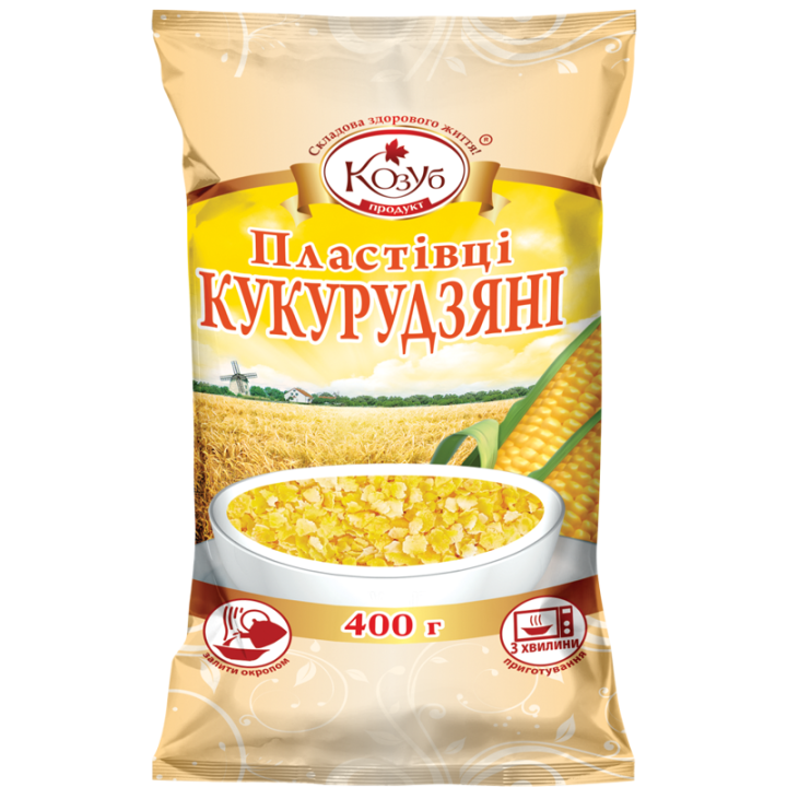 Пластівці Козуб Продукт кукурудзяні в пакеті 400 г