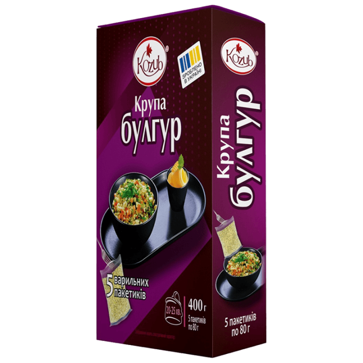 Крупа Козуб Продукт булгур у варильних пакетах 5х80 г